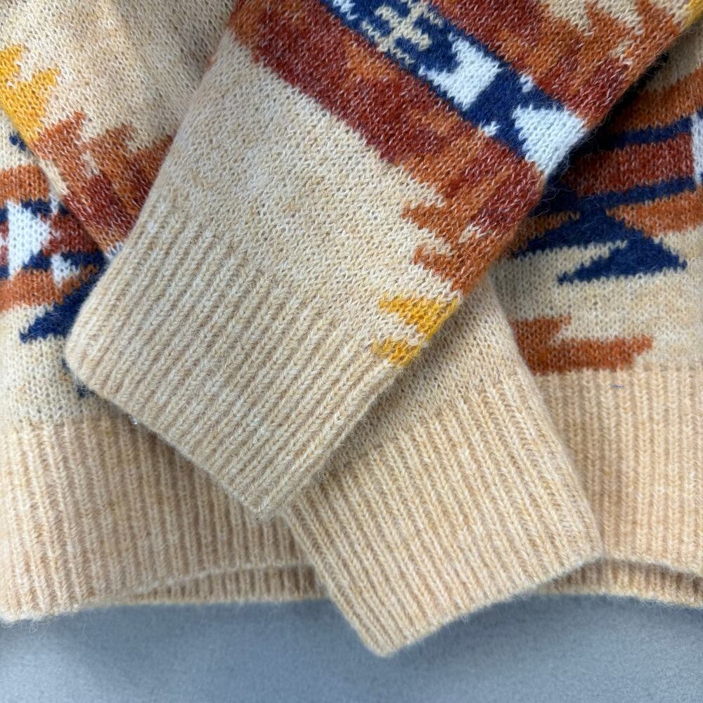 Lucky Brand Sweater Women's M Orange Blue Yellow Southwestern Design NWT - Picture 5 of 10